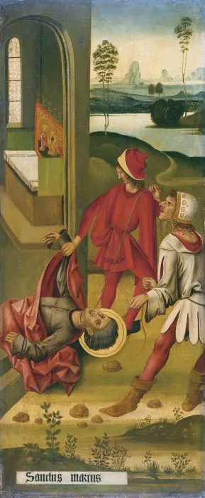 Framed Print : The Martyrdom of Saint Mark, 1478. Artist: Malesskircher, Gabriel (ca. 1425-1495) Framed Print : The Martyrdom of Saint Mark, 1478. Artist: Malesskircher, Gabriel (ca. 1425-1495)