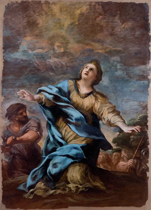 Framed Print : The Martyrdom of Saint Martina, 1660. Creator: Cortona, Pietro da (1596-1669) Framed Print : The Martyrdom of Saint Martina, 1660. Creator: Cortona, Pietro da (1596-1669)