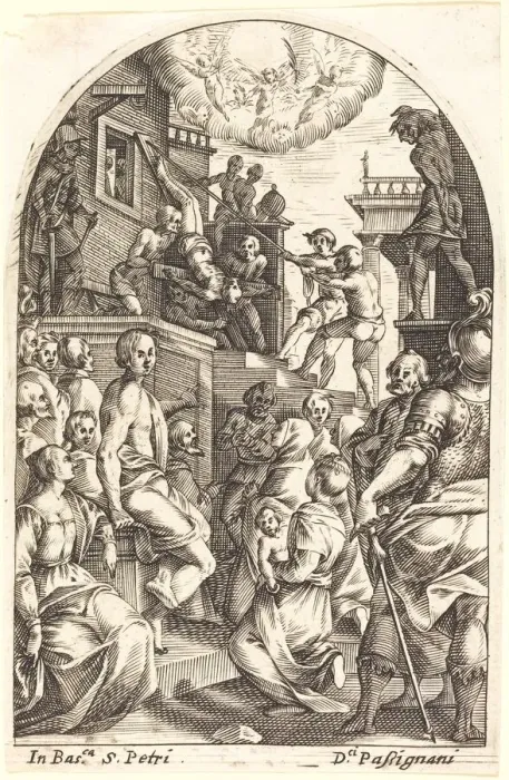 Framed Print : The Martyrdom of Saint Peter, 1608 / 1611. Creator: Jacques Callot Framed Print : The Martyrdom of Saint Peter, 1608 / 1611. Creator: Jacques Callot