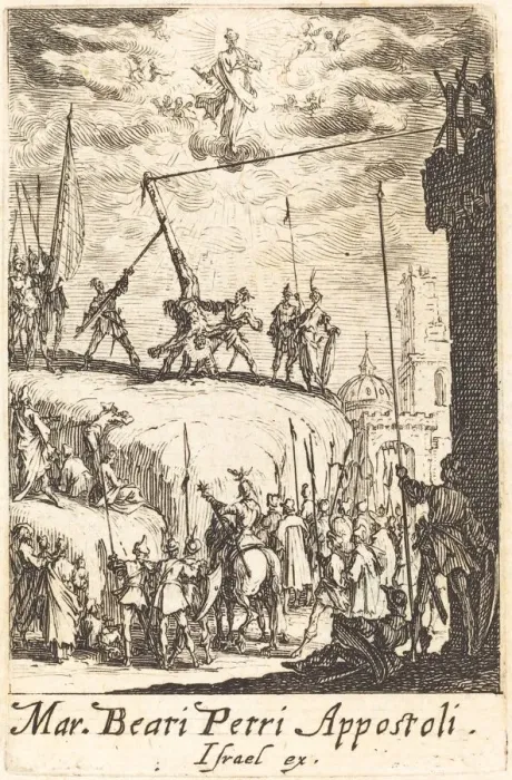 Framed Print : The Martyrdom of Saint Peter, c. 1634 / 1635. Creator: Jacques Callot Framed Print : The Martyrdom of Saint Peter, c. 1634 / 1635. Creator: Jacques Callot