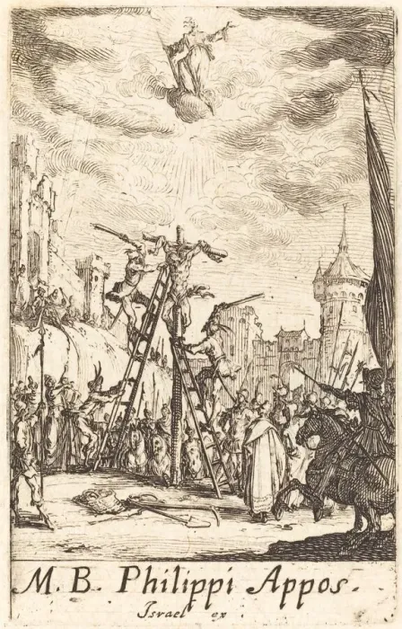 Framed Print : The Martyrdom of Saint Philip, c. 1634 / 1635. Creator: Jacques Callot Framed Print : The Martyrdom of Saint Philip, c. 1634 / 1635. Creator: Jacques Callot
