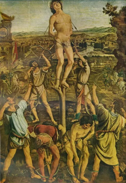 Framed Print : The Martyrdom of Saint Sebastian, 1475, (1911). Artist: Antonio del Pollaiuolo Framed Print : The Martyrdom of Saint Sebastian, 1475, (1911). Artist: Antonio del Pollaiuolo