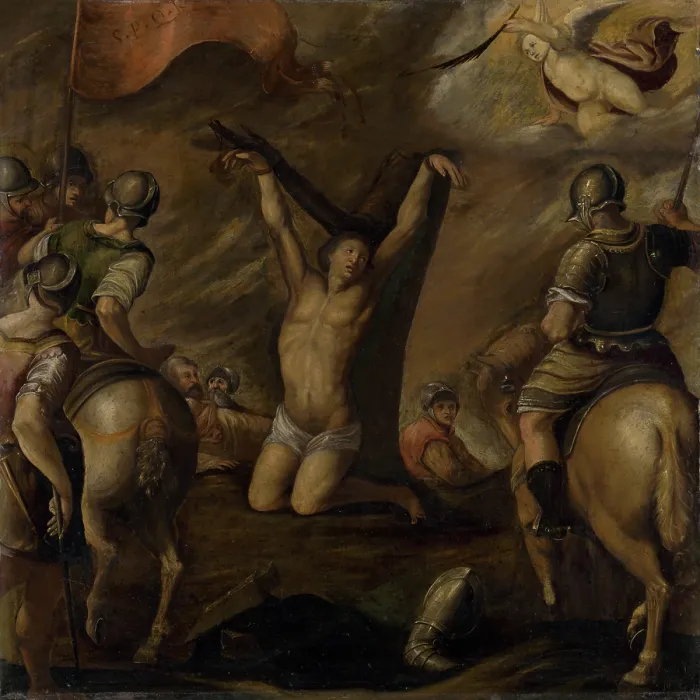 Framed Print : Martyrdom of Saint Sebastian, 1600-1700. Creator: Unknown Framed Print : Martyrdom of Saint Sebastian, 1600-1700. Creator: Unknown