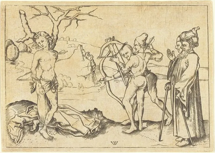 Framed Print : Martyrdom of Saint Sebastian. Creator: Unknown Framed Print : Martyrdom of Saint Sebastian. Creator: Unknown