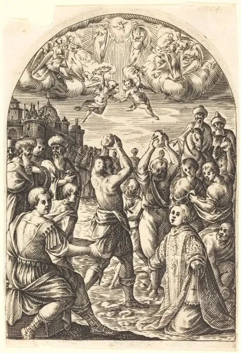 Framed Print : Martyrdom of Saint Stephen, 1608 / 1611. Creator: Jacques Callot Framed Print : Martyrdom of Saint Stephen, 1608 / 1611. Creator: Jacques Callot