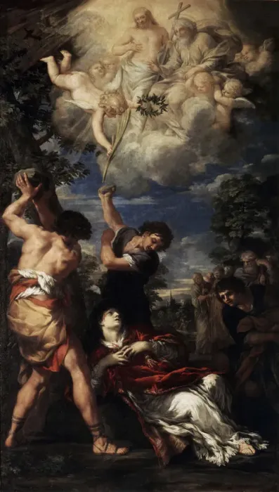 Framed Print : The Martyrdom of Saint Stephen, 1660. Artist: Pietro da Cortona Framed Print : The Martyrdom of Saint Stephen, 1660. Artist: Pietro da Cortona