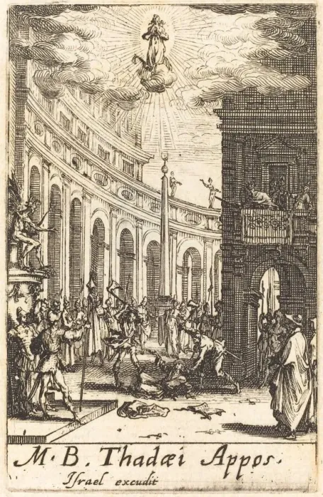 Framed Print : The Martyrdom of Saint Thaddeus, c. 1634 / 1635. Creator: Jacques Callot Framed Print : The Martyrdom of Saint Thaddeus, c. 1634 / 1635. Creator: Jacques Callot