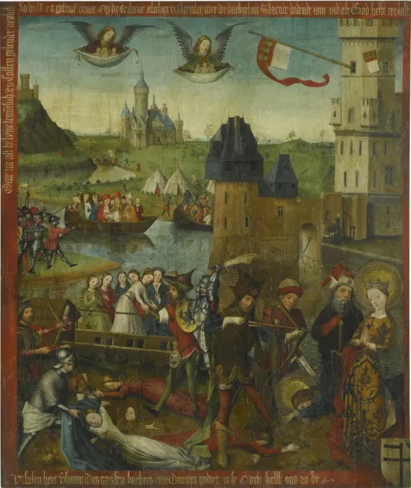 Framed Print : The Martyrdom of Saint Ursula and the Eleven Thousand Virgins of Cologne Framed Print : The Martyrdom of Saint Ursula and the Eleven Thousand Virgins of Cologne