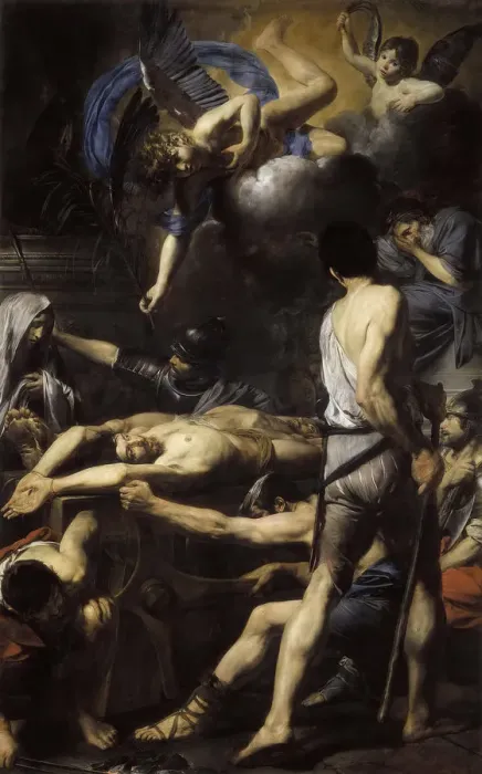 Framed Print : The Martyrdom of Saints Processus and Martinian, 1629. Creator: Valentin de Boullogne (1591-1632) Framed Print : The Martyrdom of Saints Processus and Martinian, 1629. Creator: Valentin de Boullogne (1591-1632)