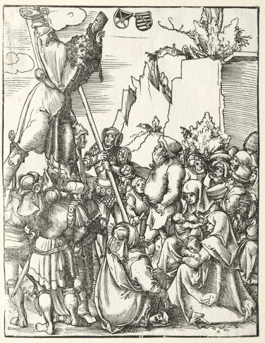 Framed Print : Martyrdom of St. Andrew. Creator: Lucas Cranach (German, 1472-1553) Framed Print : Martyrdom of St. Andrew. Creator: Lucas Cranach (German, 1472-1553)