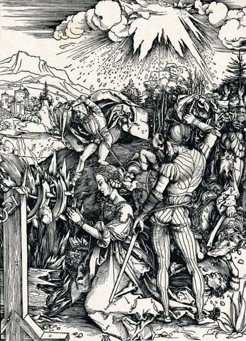 Framed Print : The Martyrdom of St Catherine, 1497 (1906). Artist: Albrecht Durer Framed Print : The Martyrdom of St Catherine, 1497 (1906). Artist: Albrecht Durer