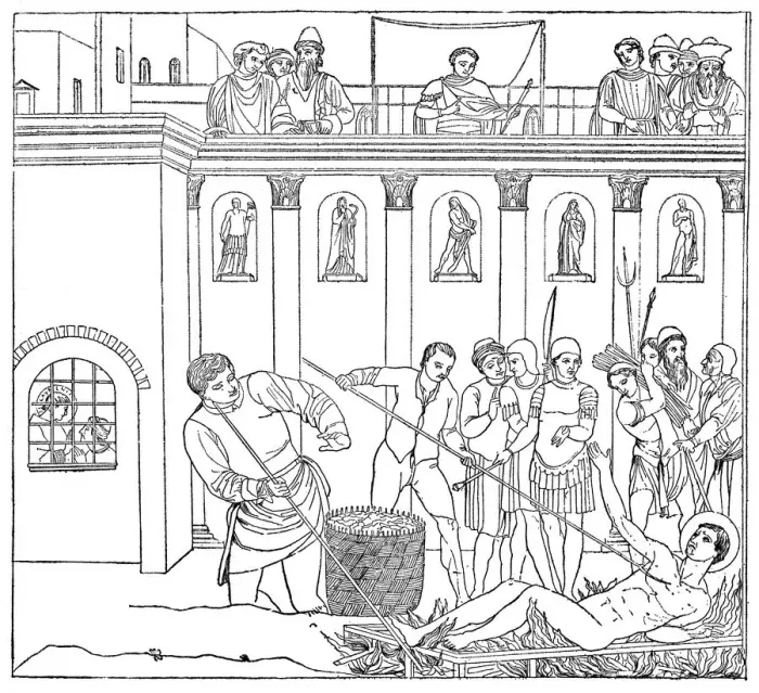 Framed Print : The Martyrdom of St Laurence, 1882 Framed Print : The Martyrdom of St Laurence, 1882