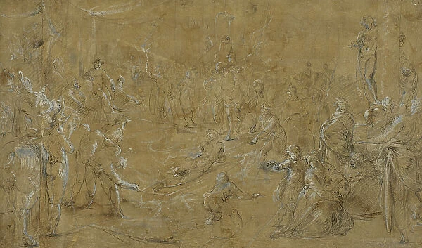he Martyrdom of St Lawrence. Creator: Pieter Cornelisz. van Rijck