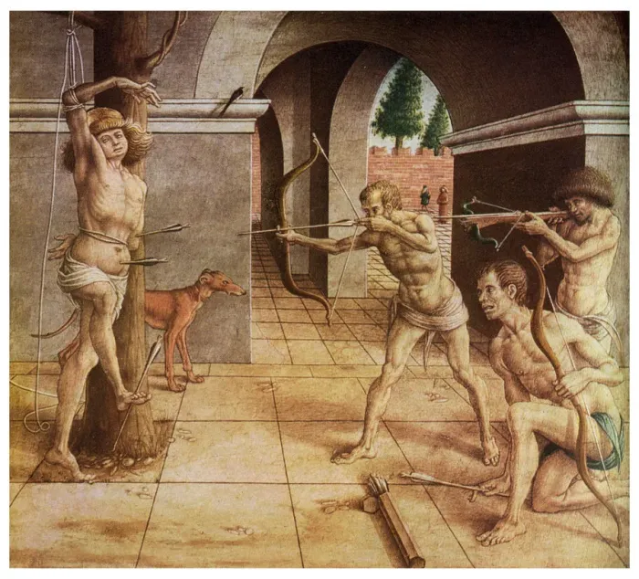 Framed Print : The Martyrdom of St Sebastian, 15th century (1956) Framed Print : The Martyrdom of St Sebastian, 15th century (1956)