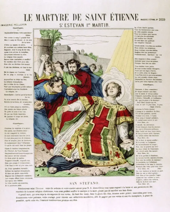 Framed Print : The martyrdom of St Stephen, c36 (19th century) Framed Print : The martyrdom of St Stephen, c36 (19th century)