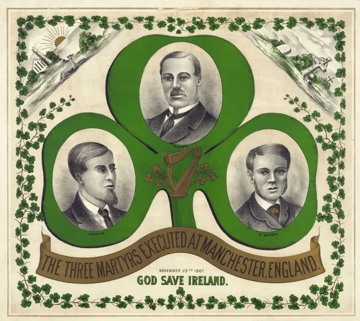 Framed Print : The Three Martyrs Executed At Manchester, England: God Save Ireland, c. 1893 Framed Print : The Three Martyrs Executed At Manchester, England: God Save Ireland, c. 1893