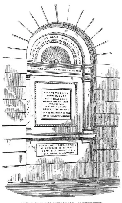 Framed Print : The Martyrs Memorial, Smithfield, 1870. Creator: Unknown Framed Print : The Martyrs Memorial, Smithfield, 1870. Creator: Unknown