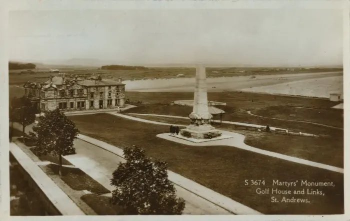 Framed Print : Martyrs Monument, Golf House and Links, St. Andrews, c1900 Framed Print : Martyrs Monument, Golf House and Links, St. Andrews, c1900