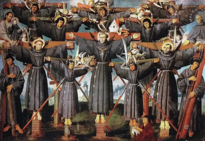 Framed Print : Martyrs of Nagasaki, c.1630. Creator: Pardo de Lagos, Lázaro (active 1630-1660) Framed Print : Martyrs of Nagasaki, c.1630. Creator: Pardo de Lagos, Lázaro (active 1630-1660)