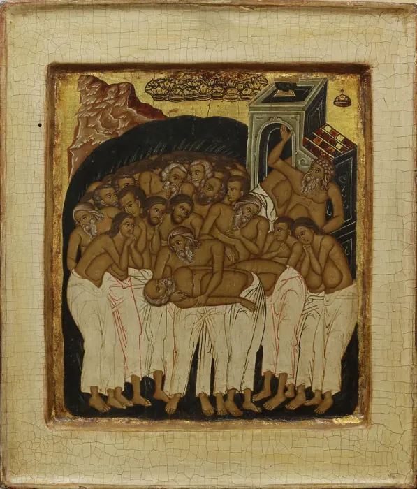 Framed Print : Forty Martyrs, Russian icon, 1850-1899. Creator: Unknown