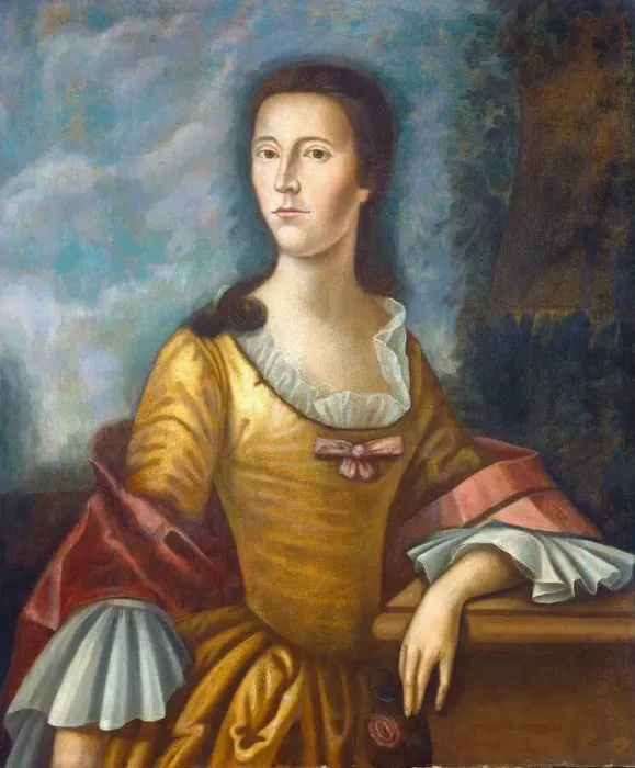 Framed Print : Mary Bethel Boude (Mrs. Samuel Boude), 1755 / 1756. Creator: Benjamin West Framed Print : Mary Bethel Boude (Mrs. Samuel Boude), 1755 / 1756. Creator: Benjamin West