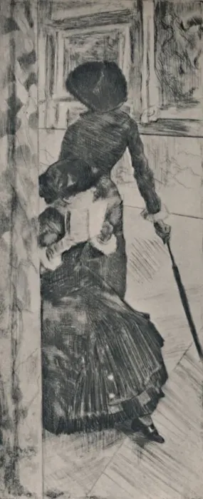 Framed Print : Mary Cassatt in the Louvre, c. 1880, (1946). Artist: Edgar Degas Framed Print : Mary Cassatt in the Louvre, c. 1880, (1946). Artist: Edgar Degas