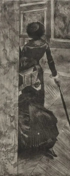 Framed Print : Mary Cassatt at the Louvre: The Paintings Gallery, 1879-1880. Creator: Edgar Degas (French Framed Print : Mary Cassatt at the Louvre: The Paintings Gallery, 1879-1880. Creator: Edgar Degas (French