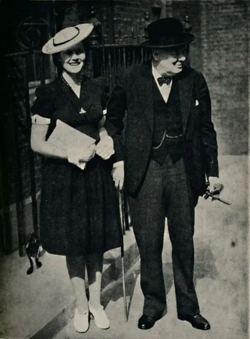 Framed Print : Mary Churchill and Her Father, c1945. Creator: Unknown Framed Print : Mary Churchill and Her Father, c1945. Creator: Unknown