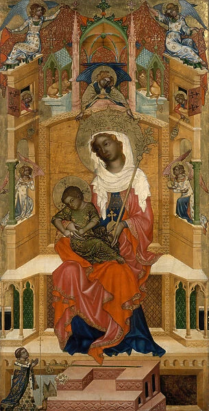 Mary Enthroned with the Child (Glatz Madonna), ca 1350. Artist: Master of the Kaufmann Crucifixion (active ca 1350)