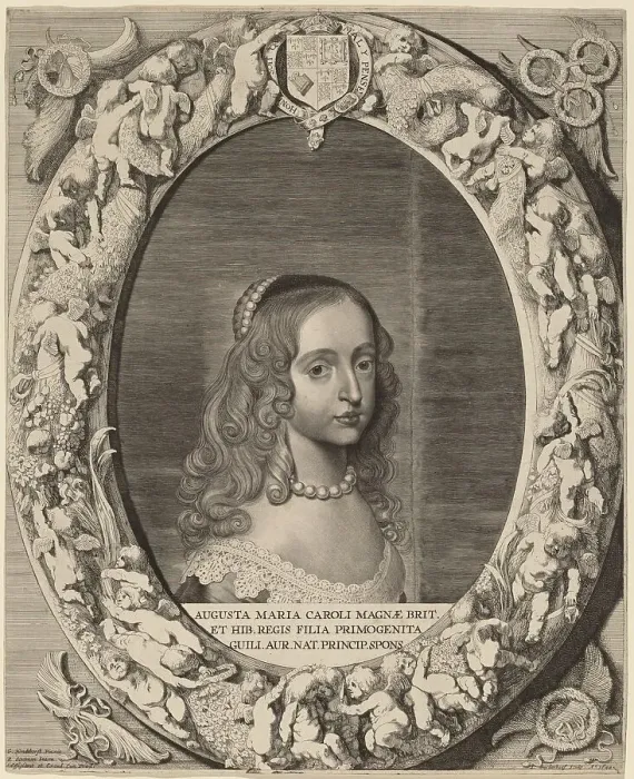 Framed Print : Mary I Stuart, 1643. Creator: Jonas Suyderhoef Framed Print : Mary I Stuart, 1643. Creator: Jonas Suyderhoef