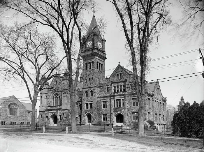 Framed Print : Mary Lyon Hall, Mount Holyoke College, South Hadley, Mass. c1908. Creator: William H. Jackson Framed Print : Mary Lyon Hall, Mount Holyoke College, South Hadley, Mass. c1908. Creator: William H. Jackson