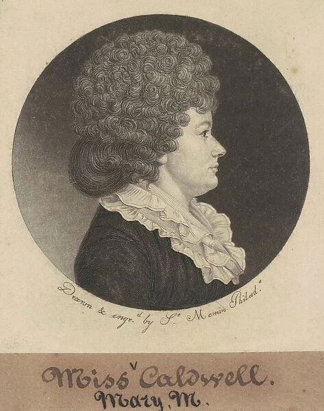 Mary M. Caldwell, 1798. Creator: Charles Balthazar Julien Fevret de Saint-Memin