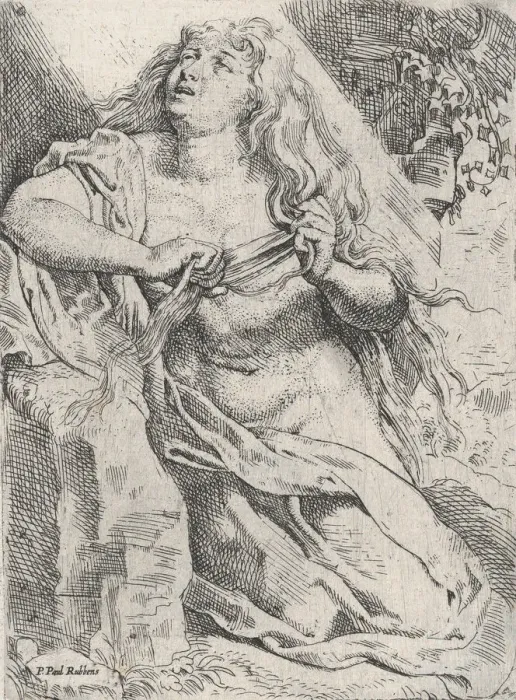 Framed Print : Mary Magdalen in the wilderness, ca. 1613-14. Creator: Willem Pietersz. Buytewech Framed Print : Mary Magdalen in the wilderness, ca. 1613-14. Creator: Willem Pietersz. Buytewech
