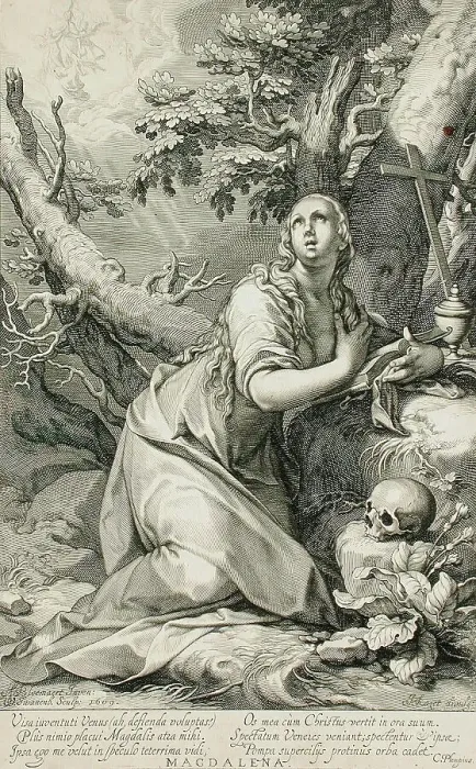 Framed Print : Mary Magdalene, 1609. Creator: Willem van Swanenburg Framed Print : Mary Magdalene, 1609. Creator: Willem van Swanenburg