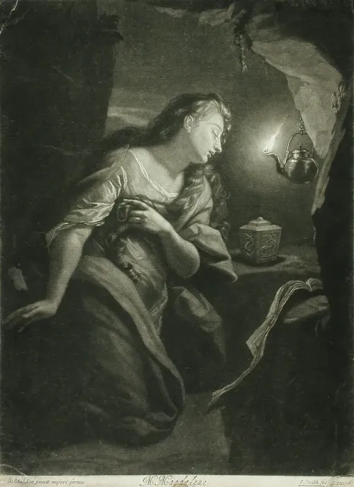 Framed Print : Mary Magdalene, 1693. Creator: John Smith Framed Print : Mary Magdalene, 1693. Creator: John Smith