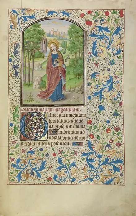 Framed Print : Mary Magdalene; Arenberg Hours, early 1460s. Creator: Willem Vrelant Framed Print : Mary Magdalene; Arenberg Hours, early 1460s. Creator: Willem Vrelant