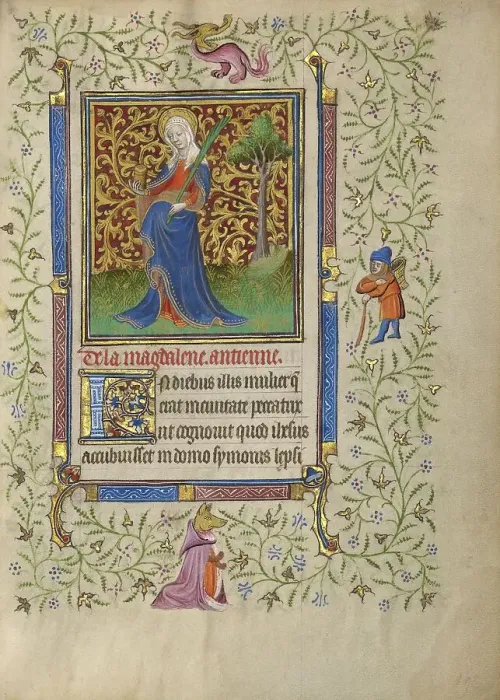 Framed Print : Mary Magdalene; Book of Hours, about 1410. Creator: Unknown Framed Print : Mary Magdalene; Book of Hours, about 1410. Creator: Unknown