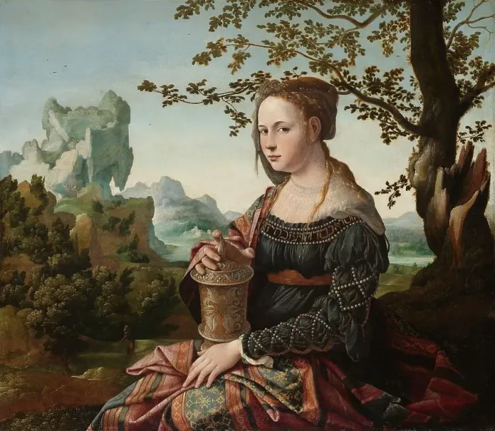 Framed Print : Mary Magdalene, c.1530. Creator: Jan van Scorel Framed Print : Mary Magdalene, c.1530. Creator: Jan van Scorel