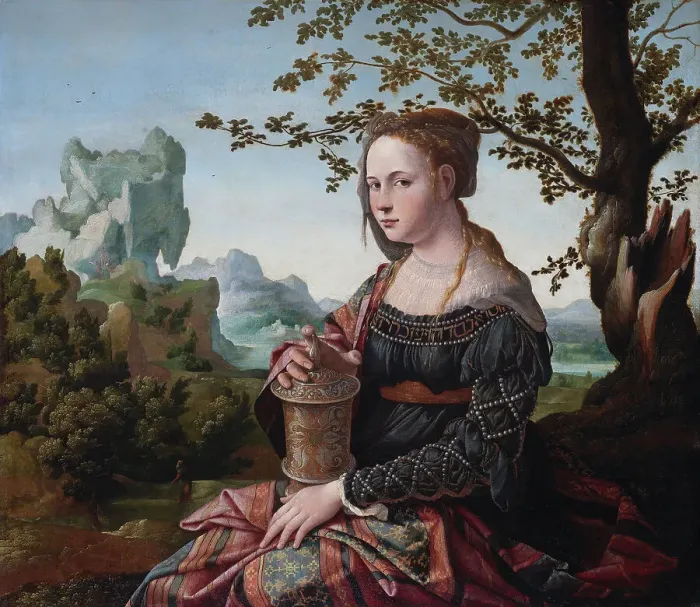 Framed Print : Mary Magdalene, ca 1530. Artist: Scorel, Jan, van (1495-1562) Framed Print : Mary Magdalene, ca 1530. Artist: Scorel, Jan, van (1495-1562)