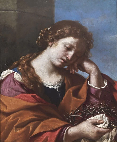 Mary Magdalene with the Crown of Thorns, 1632. Creator: Guercino (1591-1666)