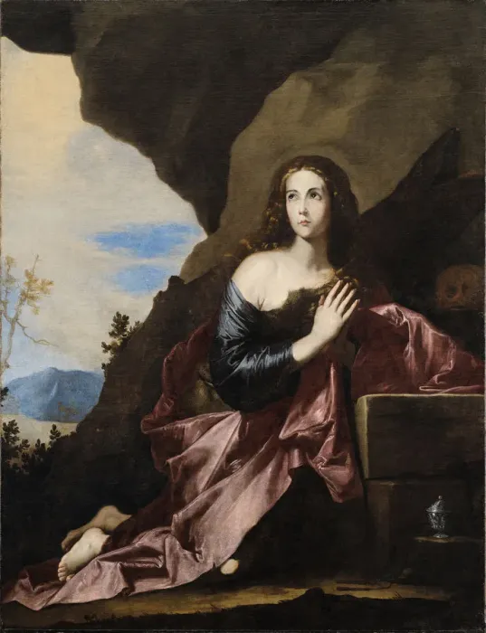 Framed Print : Mary Magdalene Penitent, 1637. Artist: Ribera, Jose, de (1591-1652) Framed Print : Mary Magdalene Penitent, 1637. Artist: Ribera, Jose, de (1591-1652)