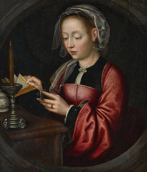 Mary Magdalene Reading, c. 1520. Creator: Master of Bruges (active ca 1520)