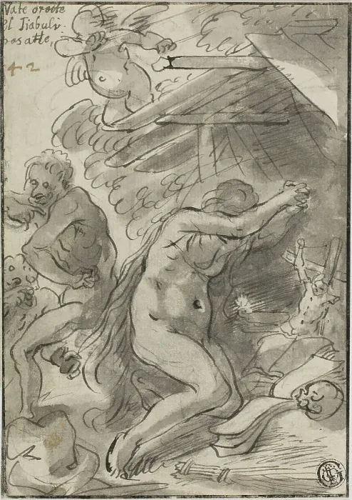 Framed Print : Mary Magdalene in Wilderness, 17th century. Creator: Unknown Framed Print : Mary Magdalene in Wilderness, 17th century. Creator: Unknown