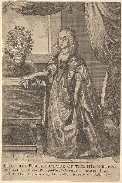 Mary, Princess of Orange, 1625-77. Creator: Wenceslaus Hollar