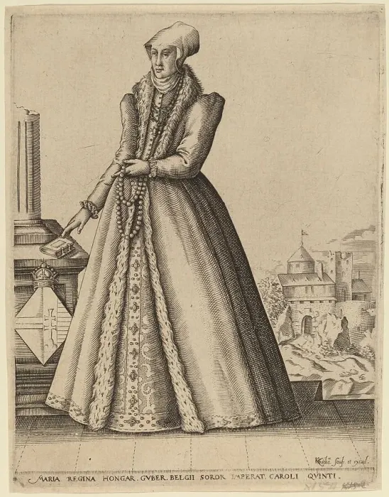 Framed Print : Mary, Queen of Hungary. Creator: Karel van Sichem Framed Print : Mary, Queen of Hungary. Creator: Karel van Sichem