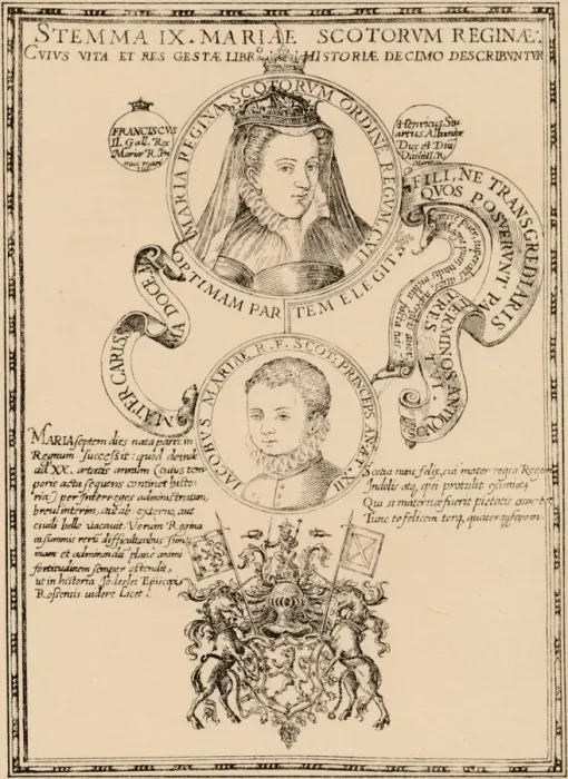 Framed Print : Mary, Queen of Scots (1542-1587) and King James VI and I (1566-1625), 1889 Framed Print : Mary, Queen of Scots (1542-1587) and King James VI and I (1566-1625), 1889