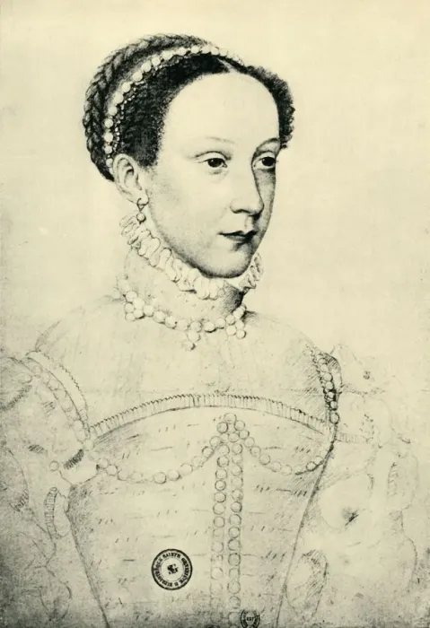Framed Print : Mary, Queen of Scots, 1559, (1943). Creator: Francois Clouet Framed Print : Mary, Queen of Scots, 1559, (1943). Creator: Francois Clouet