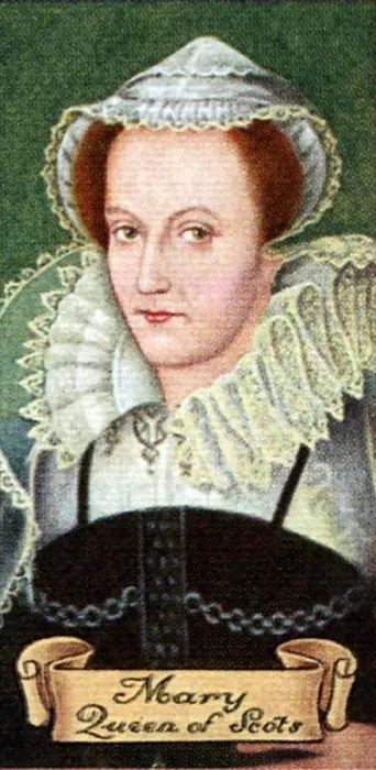 Framed Print : Mary, Queen of Scotts, taken from a series of cigarette cards, 1935 Framed Print : Mary, Queen of Scotts, taken from a series of cigarette cards, 1935