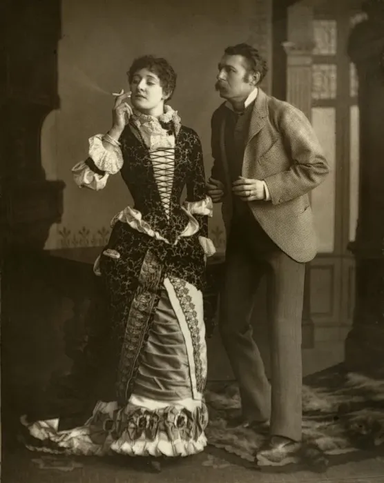 Framed Print : Mary Rorke and Charles Wyndham, British actors, 1882. Artist: Brown, Barnes & Bell Framed Print : Mary Rorke and Charles Wyndham, British actors, 1882. Artist: Brown, Barnes & Bell