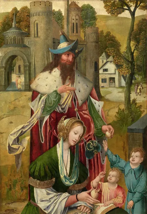 Framed Print : Mary Salome and her Family, 2nd quarter 16th century. Creator: Anon Framed Print : Mary Salome and her Family, 2nd quarter 16th century. Creator: Anon